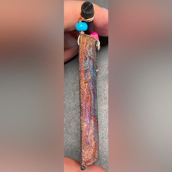 Raku Pottery Dreamcatcher Silhouette Hummingbird Tile - Picture 7 of 10